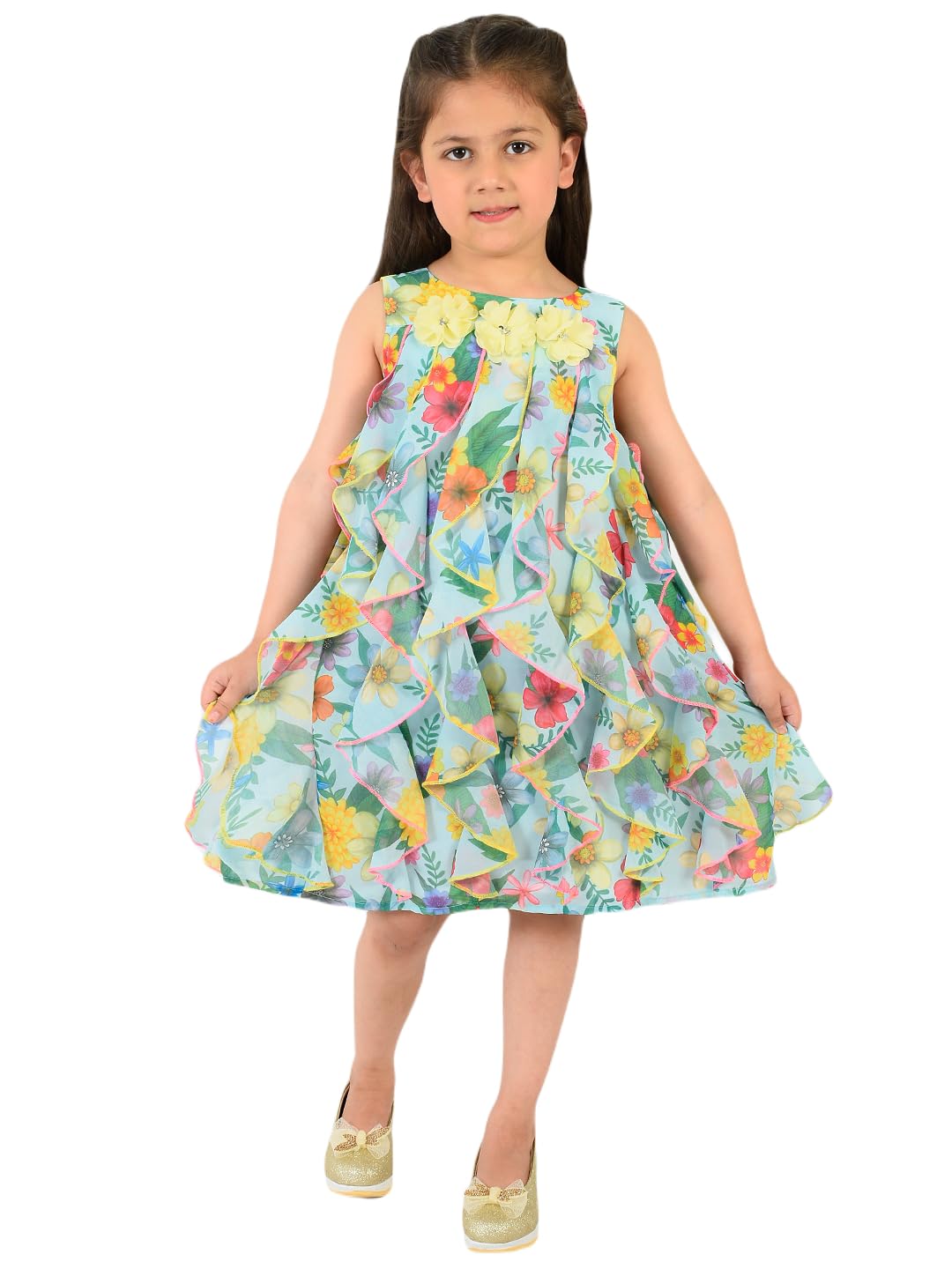 Nautinati Girls Fit & Flare Printed Dress with Ruffle Detailing | Age 0-6 Years - Review, Price and Buying Guide