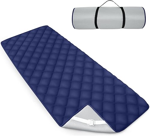 Cubrecolchón para cuna, antideslizante, súper suave y cómodo, 75 x 30 pulgadas, para catre de campamento, cama de caravana, camas individuales