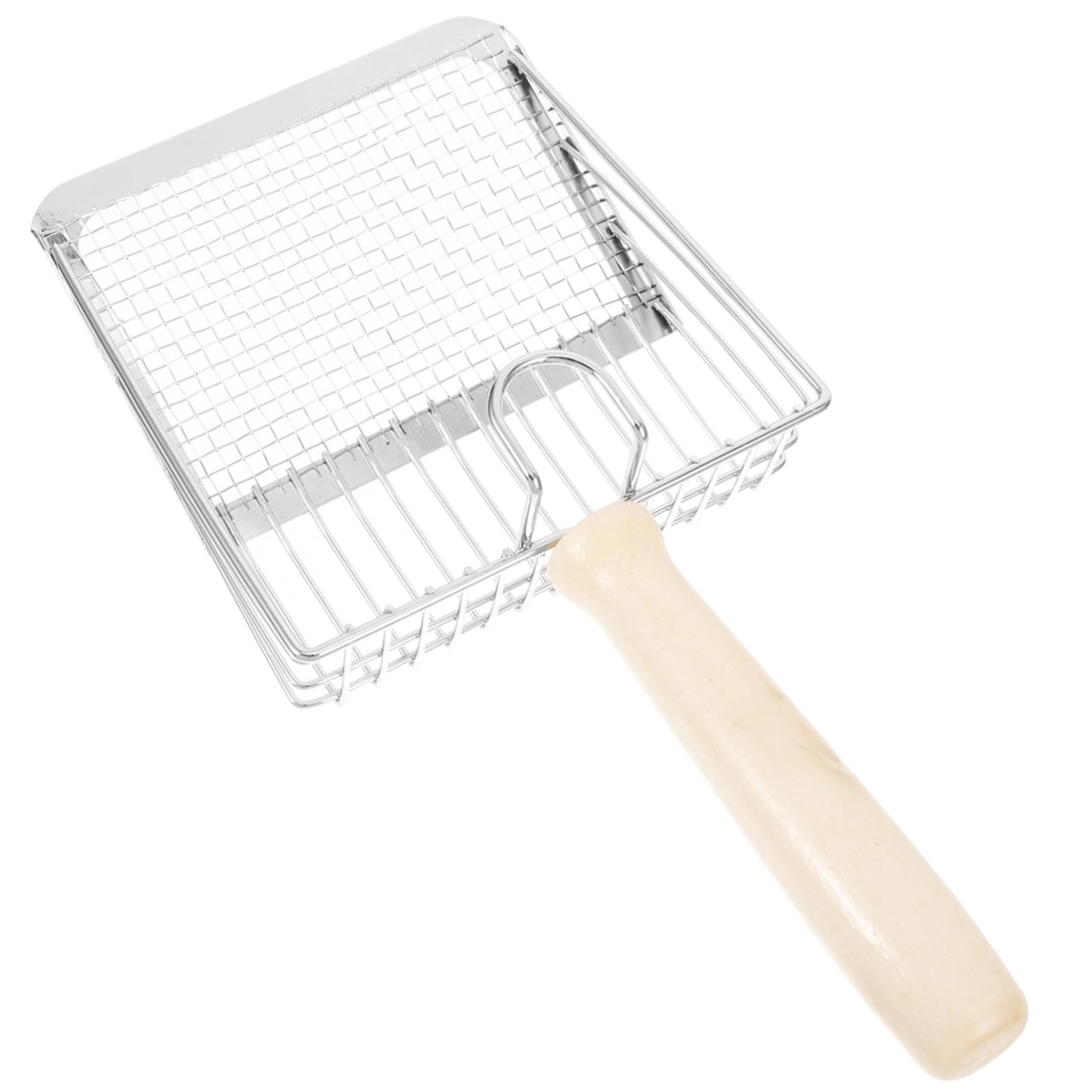 HOLIDYOYO Cat Litter Shovel Cat Litter Scoop Handle Sifting Cats Chat Poop Feline for Stainless Steel Litter Scoop Litter Sifter Litter Scoop Holder Sand Sifter Litter Scooper Wooden