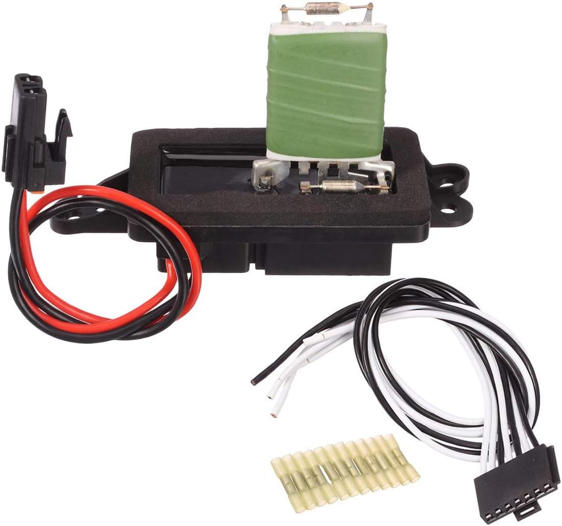 PartsSquare HVAC Blower Motor Resistor Fan Resistor with Harness 89019100 (for manual control only)