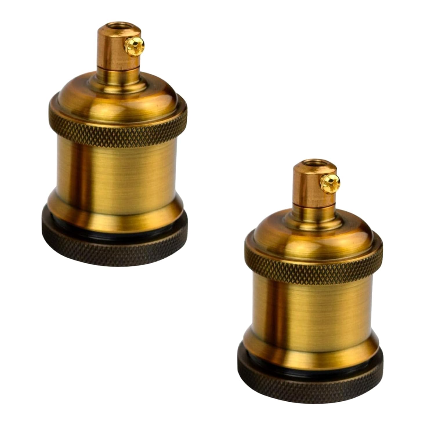 E26 Medium Base Vintage Edison Lamp Socket, Heat-Resistant Screw-in Holder for Pendant Lights, DIY Lighting, Industrial Décor, Home Projects and Replacement Fixtures (3, Black)