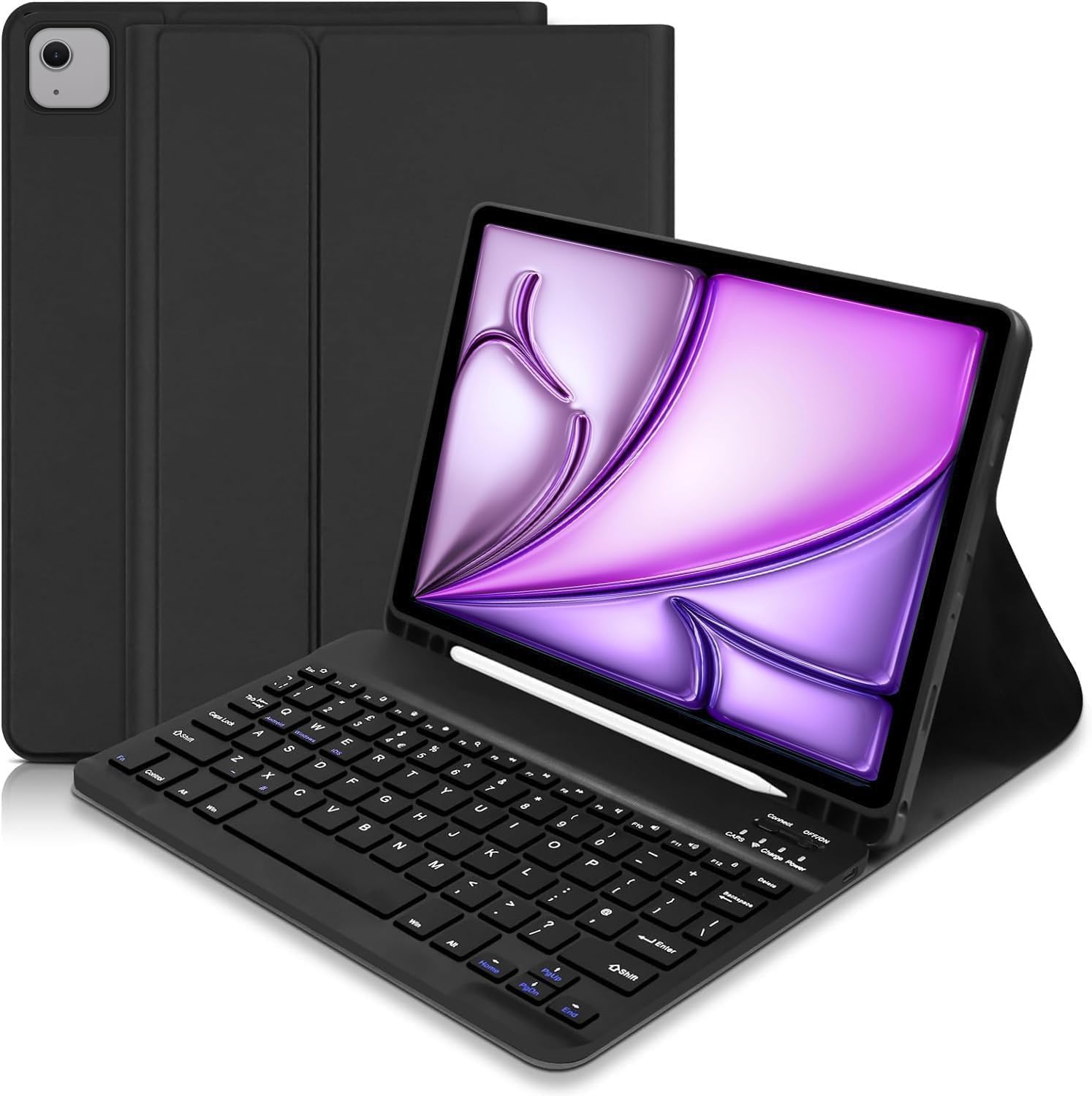Wireless Keyboard Case with Arabic and English Layout, Rechargeable Bluetooth, Slim Stand Cover,Keyboard Case For (iPad Air 13 Inch (M3/M2, 2025/2024))