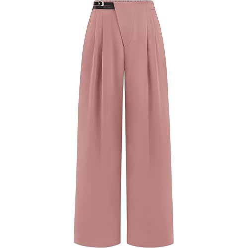 PRETTYGARDEN Women's Wide Leg Pants Dressy High Waisted Business Casual Work Office Suit Palazzo Pant Trousers