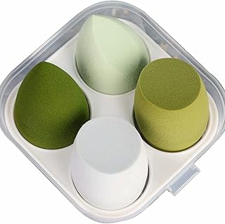 إسفنجة مكياج من تاليروف، أداة تجميل، إسفنجة مزج المكياج وكريم الأساس، أخضر، 4 قطع
