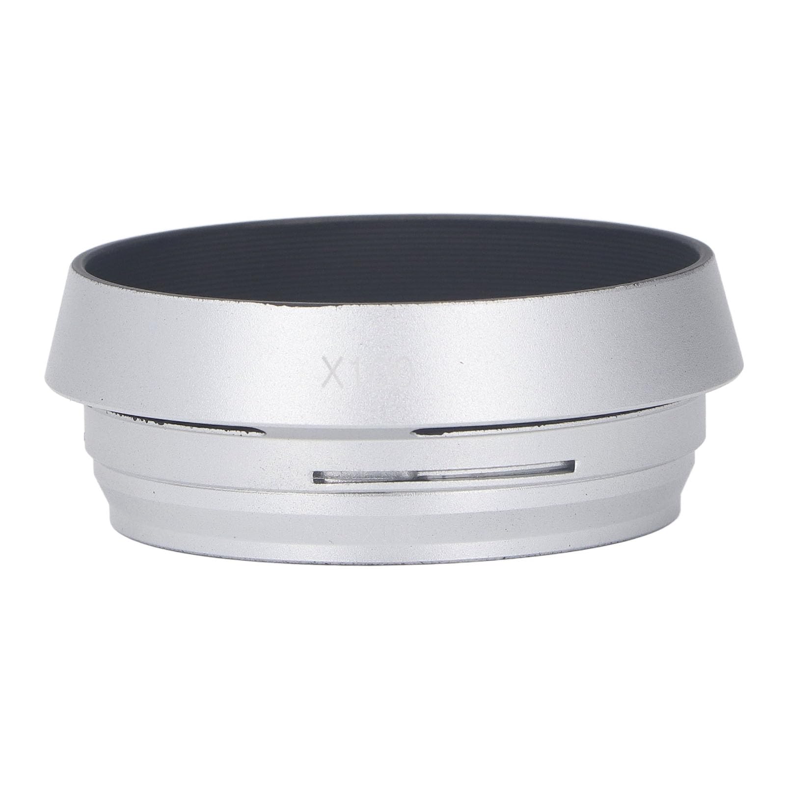 Metal Lens Hood Shade with 49mm Adapter Ring for X100 X100S Camera Silver, LAISANIM X100 Aluminum Silver Matte Camera Lens Hood Shades