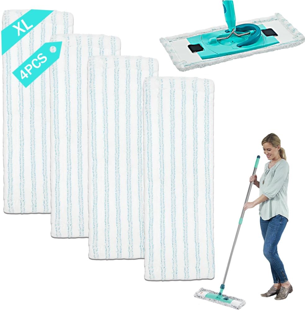 Tesmotor Wischbezüge 3er Pack - Ersatz Für Leifheit Profi XL Micro Duo | Mikrofaser Für Hartböden