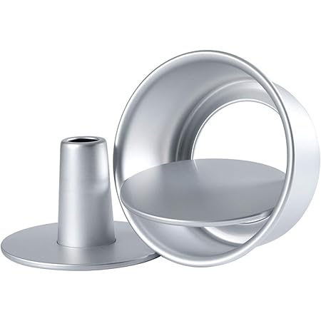 Tosnail 3 Pieces 6 Inches Aluminum Angel Food Cake Pan Round Cake Pan with Removable Bottoms