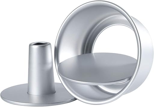 Tosnail 3 Pieces 6 Inches Aluminum Angel Food Cake Pan Round Cake Pan with Removable Bottoms
