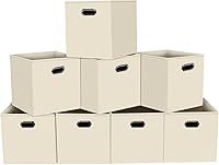 Vista 31 de Yunkeeeper - Contenedores de almacenamiento, cubos organizadores de tela con asa, cubos plegables para almacenamiento de tela o accesorios, 11 x 11