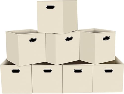 Miniatura 30 de Contenedores de Almacenamiento de Tela Azul Marino, 11x11x11, Juego de 6, Contenedores Cúbicos Plegables para Almacenamiento de Ropa o Accesorios