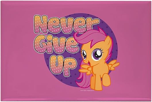 CafePress MLP Scootaloo Never Give Up Rectangle Magnet, 3"x2" Refrigerator Magnet