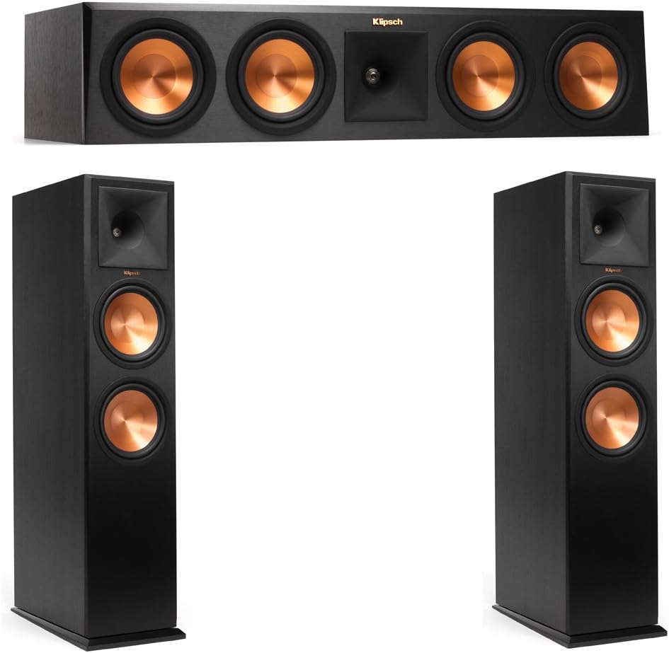 Amazon Com Klipsch 3 0 System With 2 Rp 280f Tower Speakers 1 Rp 450c Center Speaker Audioquest Bundle Electronics