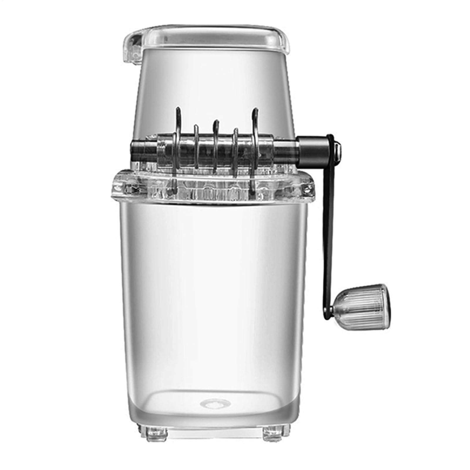 Picadora de hielo rápida de acero inoxidable y cuerpo transparente para raspados perfectos