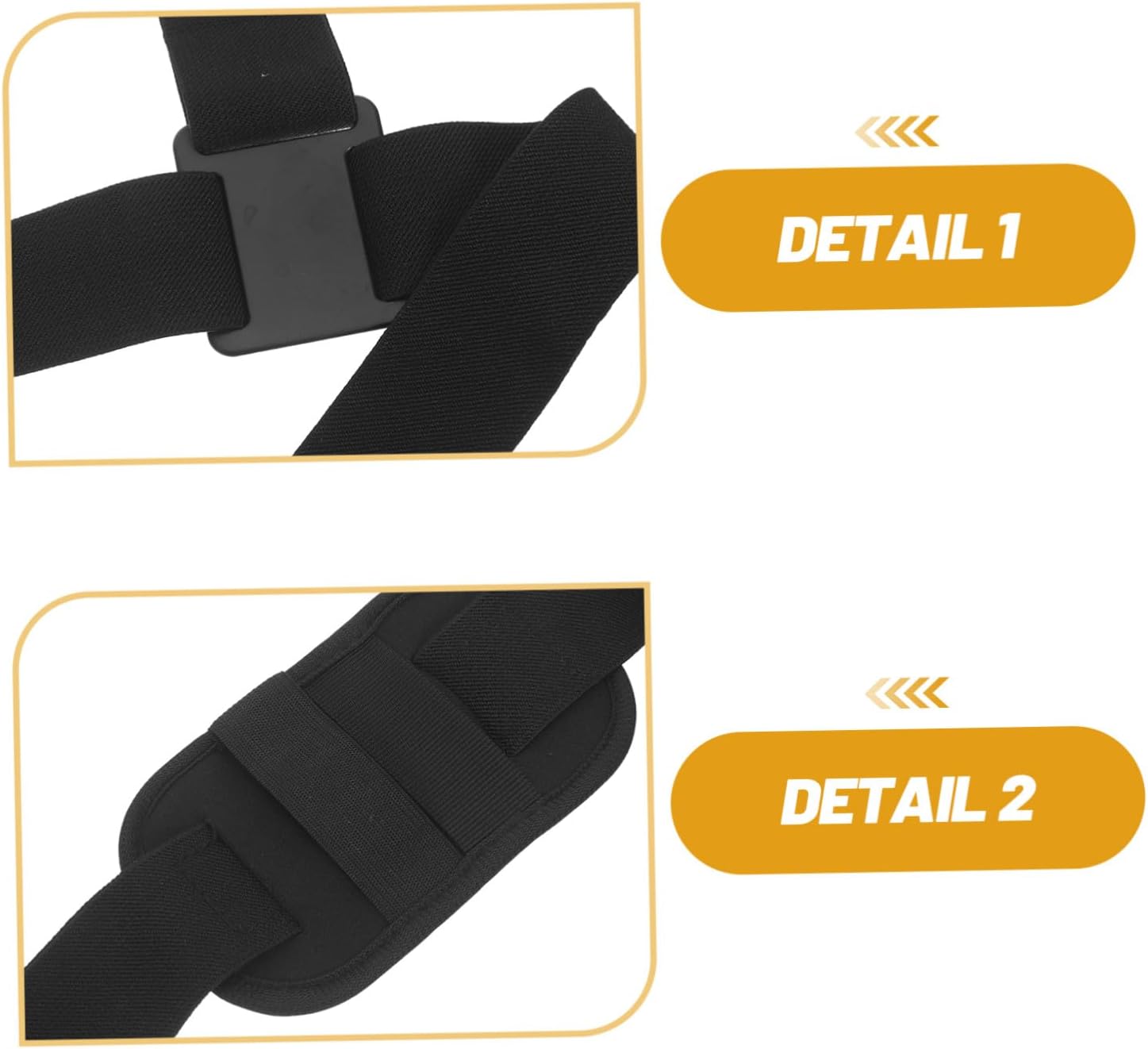 Adjustable Body Camera Shoulder Chest Harness with Buckle Black