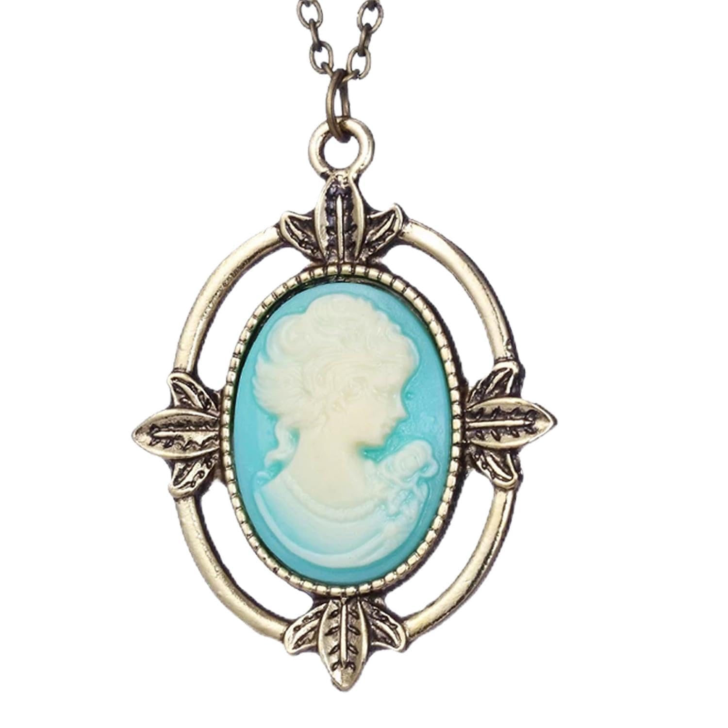 The Vampire Necklace Sticker Set Bronze Head Stone Charm Pendant Necklace for Fans Cosplay Elena Costume Jewelry Total 21 pcs