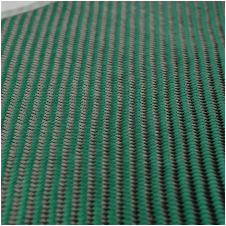 Carbon Aramid Fiber Hybrid Fabric Cloth 3K Carbon Fiber Aramid Fiber 190gsm 0.2mm Thickness sturdy Tools (Color : Green 1 Sqm)