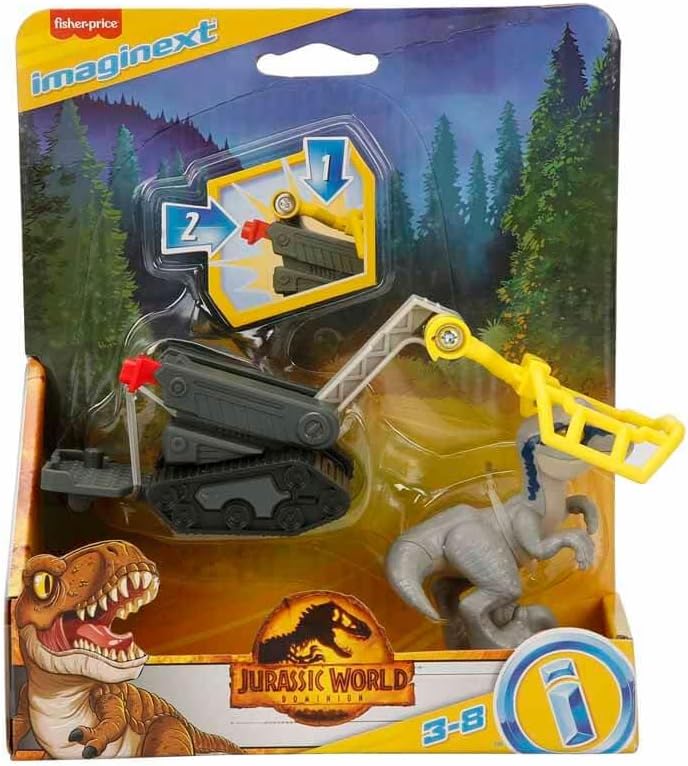 Imaginext Jurassic World Blue Dinosaur Toy with Moving Arms and Legs Accessory for Kids Ages 3 and Up