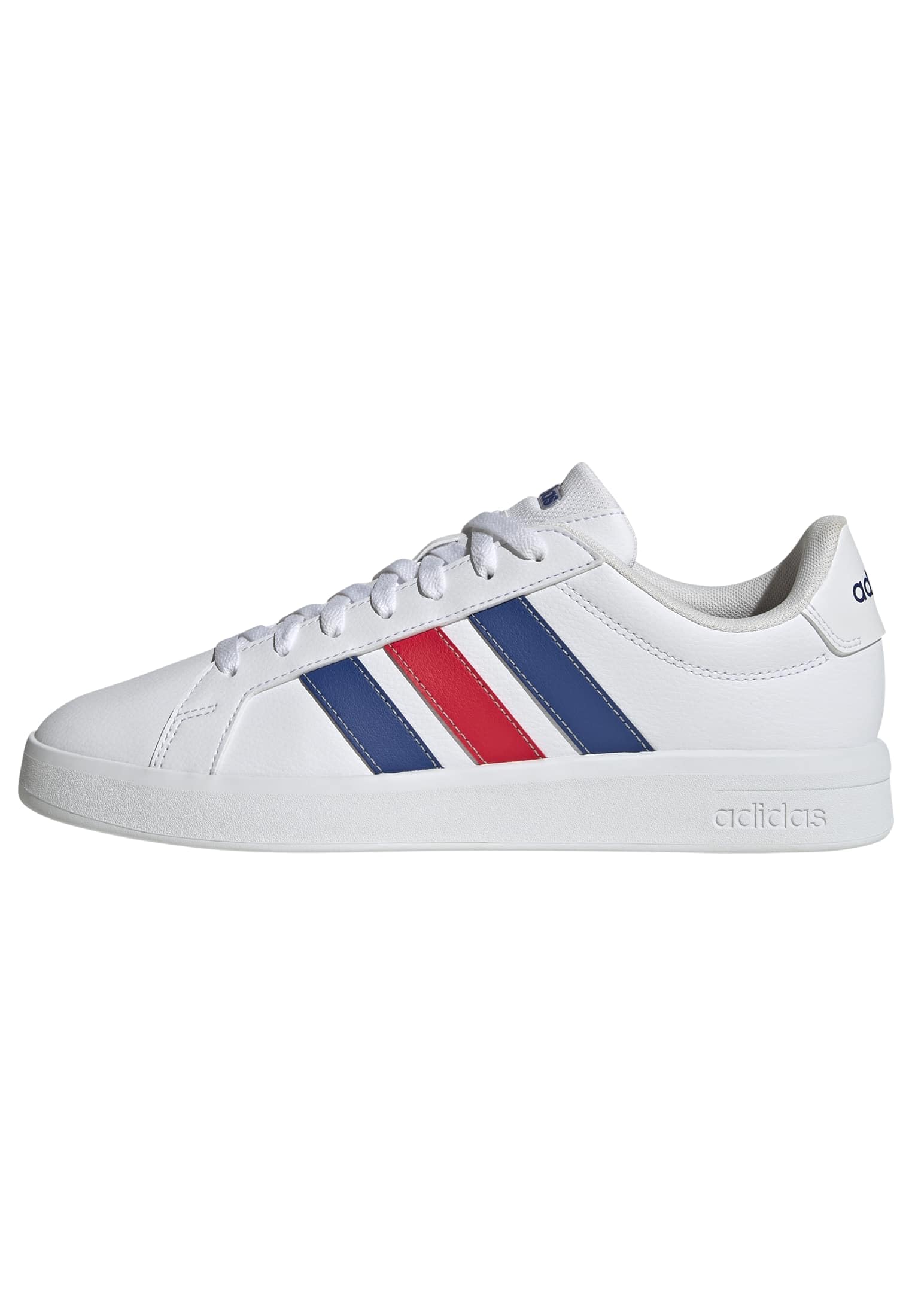 adidas Men's Grand Court Base 3.0 Shoes, FTWR White/Team Royal Blue/Pure Ruby, 4.5 UK