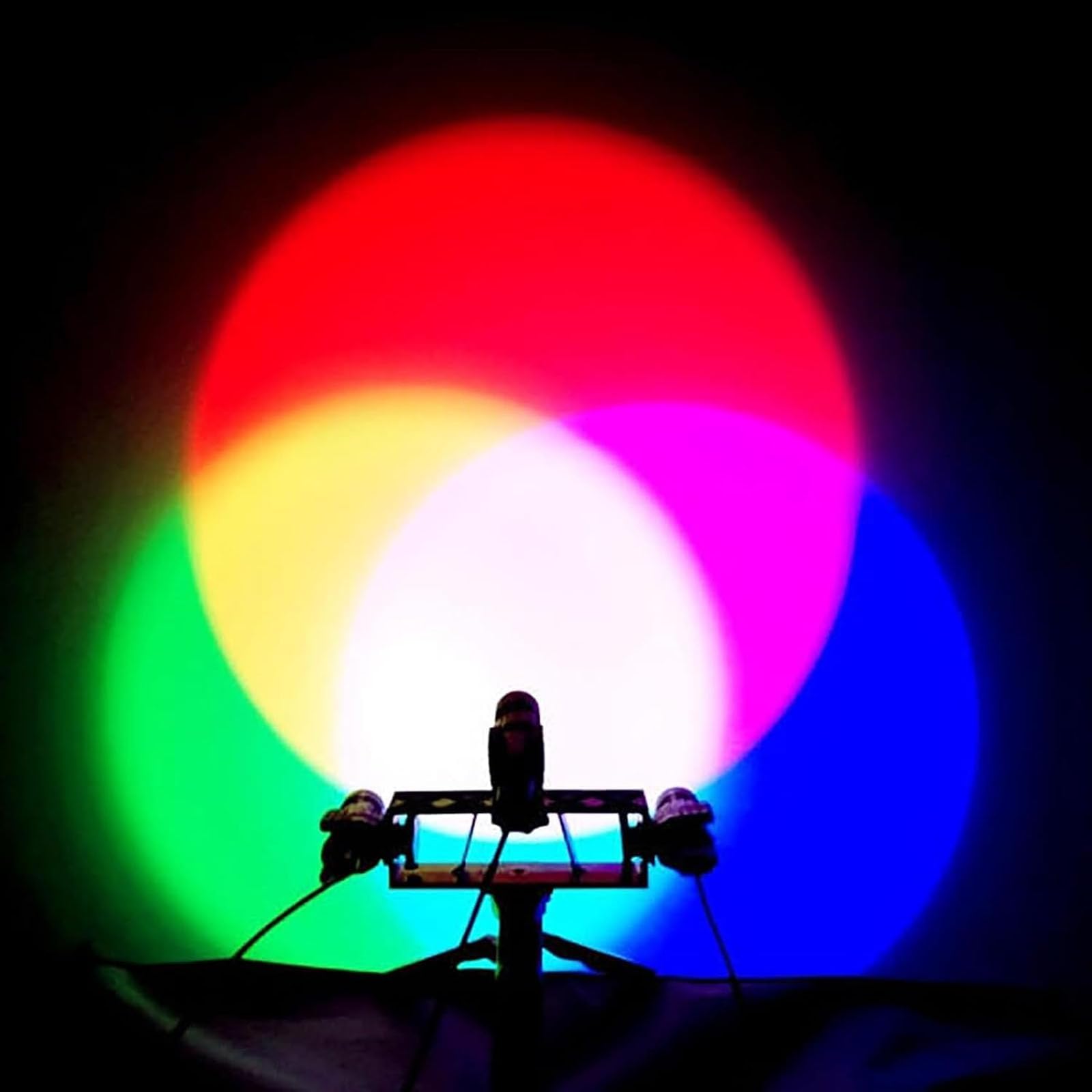 fnotlfue Rgb Three-primary Color Light Demonstrator, Teaching Lamp With Adjustable Light Source Direction And Intensity, Color Mixing Experiment Device For School Laboratory