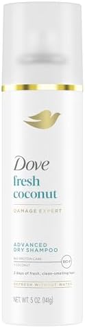 Dove Advanced Dry Shampoo Fresh Coconut Refresh Without Water Dry Shampoo Spray Absorbs Excess Oil Without Visible Residue 5 oz