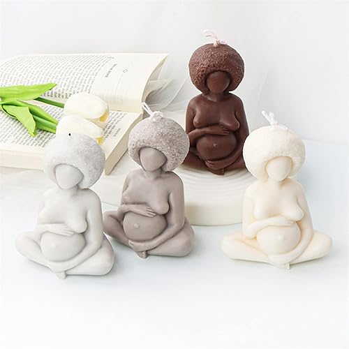 Miniatura 4 de Xidmold Molde de silicona para mujer embarazada molde de silicona 3D para mamá embarazada para fondant decoración de pasteles chocolate jabón vela