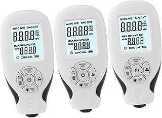 SOLUSTRE 3pcs Thickness Gauge car gauges Micrometer Thickness Tester Auto Paint Coating Tester Vehicle Paint Coating Tester Auto Car Paint Tester White Liquid Crystal Digital Display abs