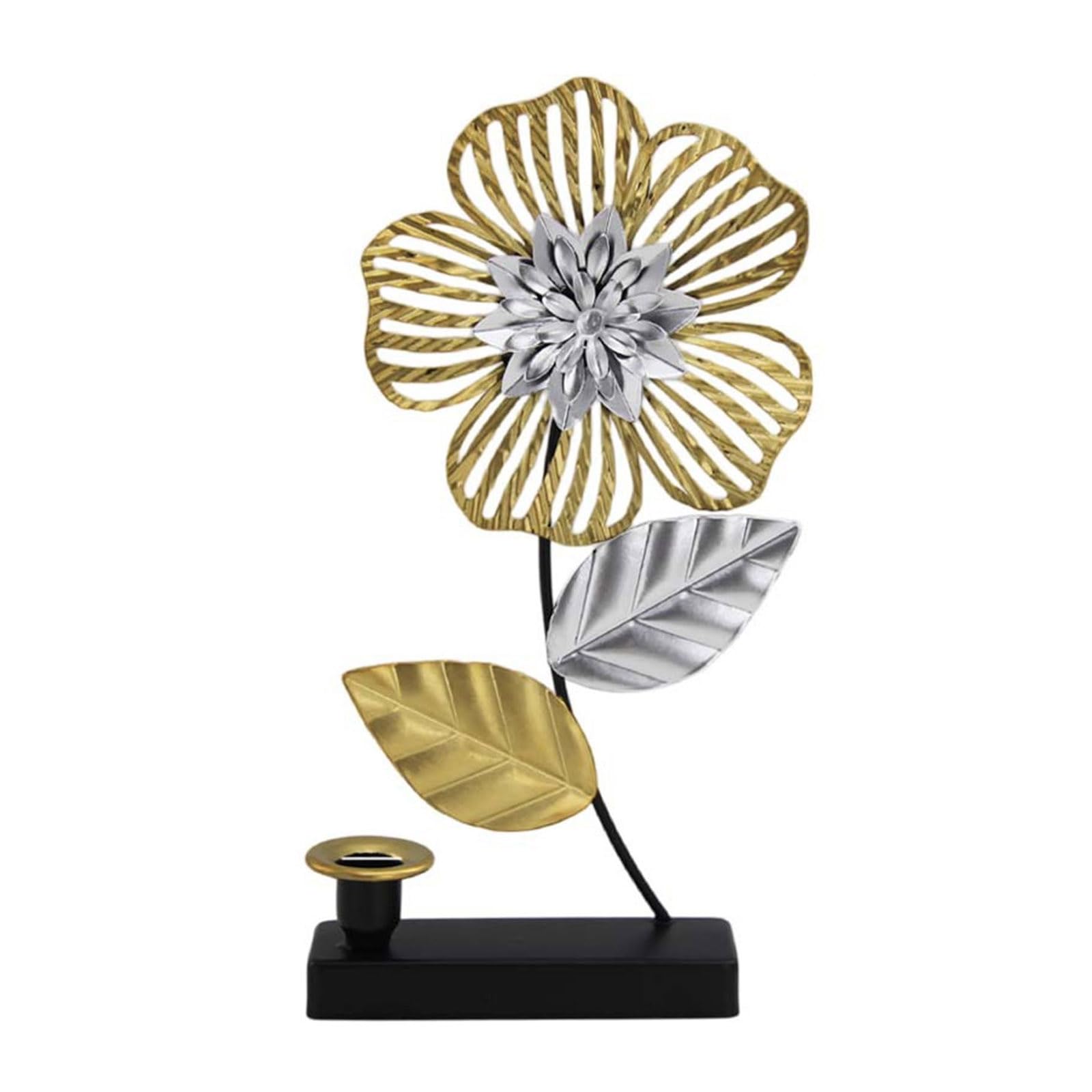 Modern Iron Flower Carving Taper Holders Elegant Metal Candlestick Stand for Table Centerpieces Decoration Gift Romantics Cadnlestick Holders