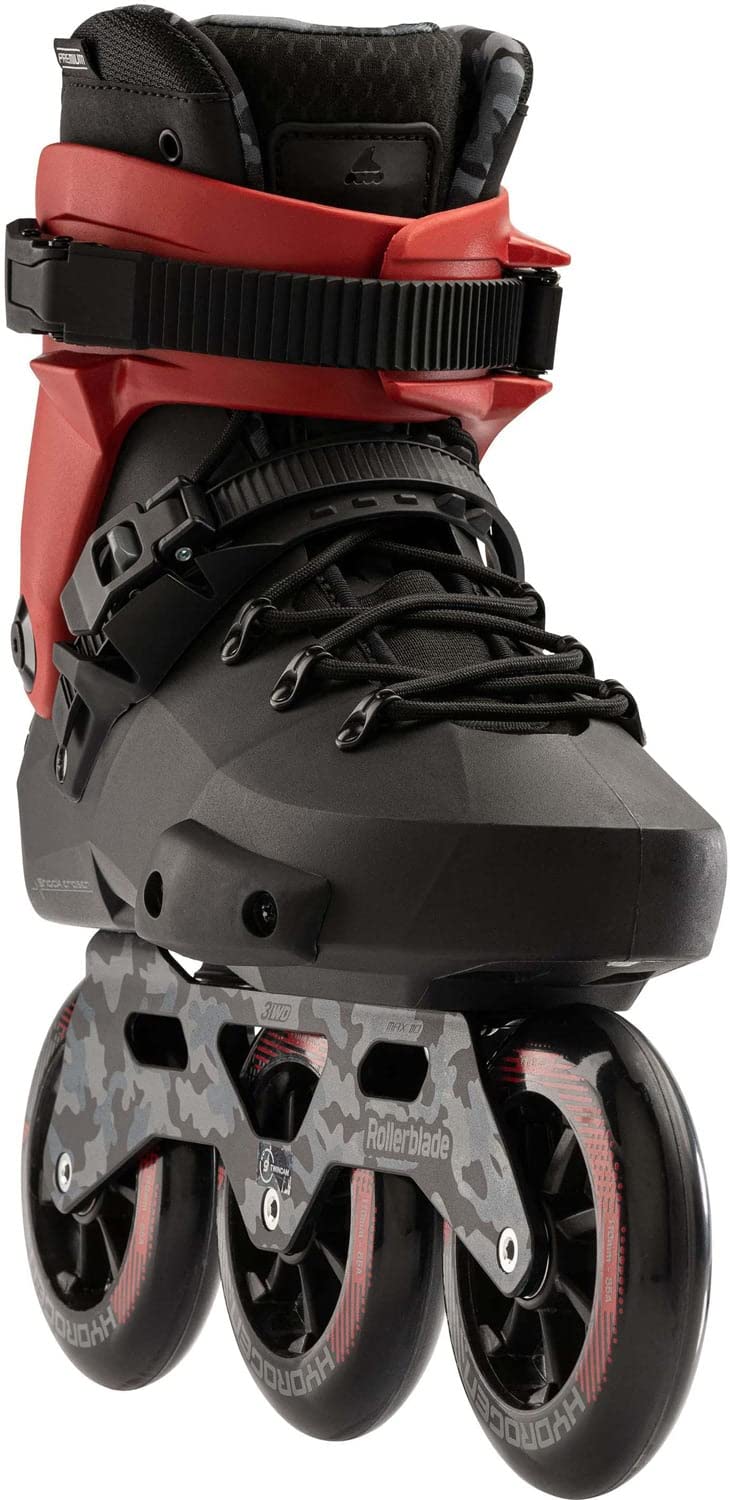 Rollerblade Twister 110 - Pattini in linea unisex, per adulti, per fitness, colore: nero/rosso