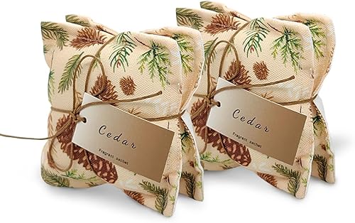 AUCUDA 4 bolsas perfumadas de cedro para cajones y armarios, paquetes de popurrí para almacenamiento de ropa de mujer, almohada de fragancia de boda