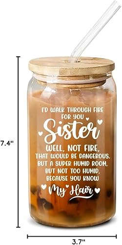 Vista 8 de NewEleven Regalos para hermana – Regalo único de cumpleaños para hermana del alma, grande, hermana pequeña, cuñada, hermano, mejor amiga – Vaso