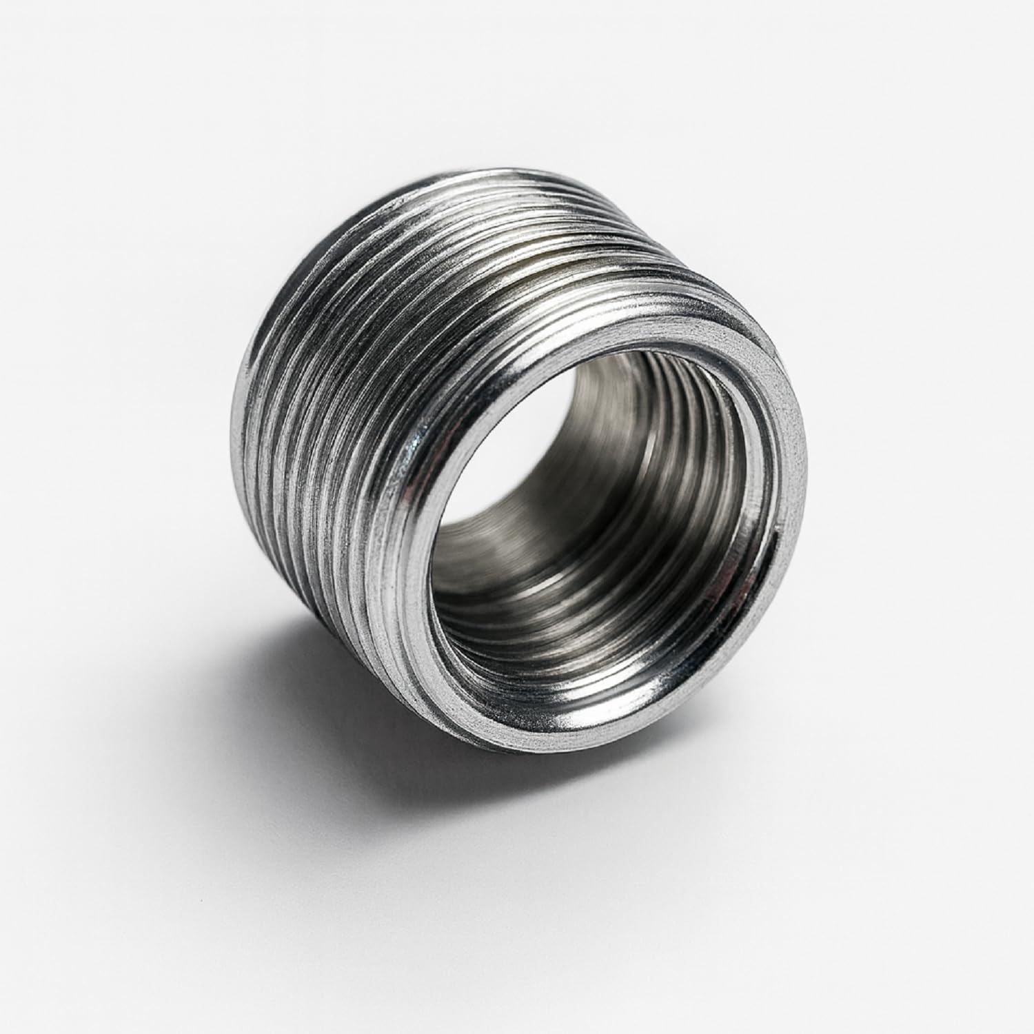 5X 3/4" x 1/2" Chrome Hexagon Bush – BSP Male to Female Thread Reducer