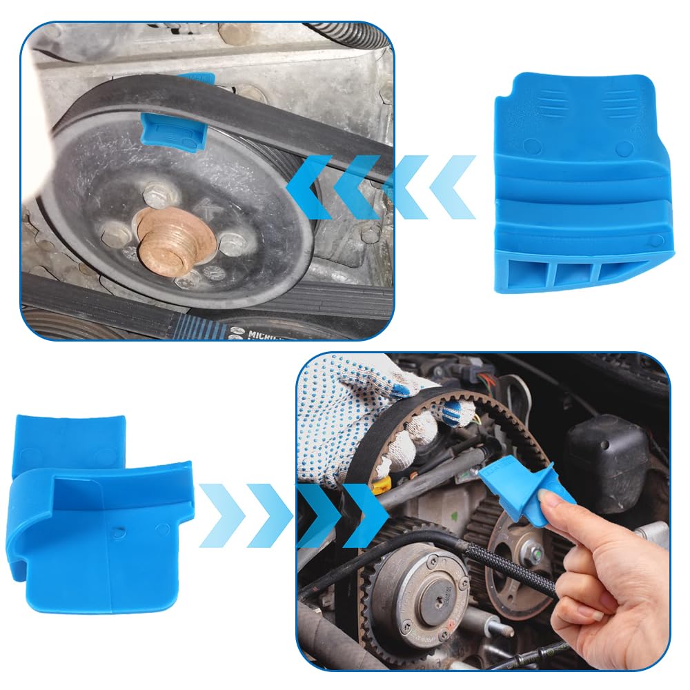 4 Pezzi Strumento di Montaggio e Smontaggio Cinghie Elastiche, Forma di V Strumento di Montaggio Cinghie Elastiche per Auto, Attrezzo per Cinghia Elastica, Adatta per Veicoli, Camion e Furgoni
