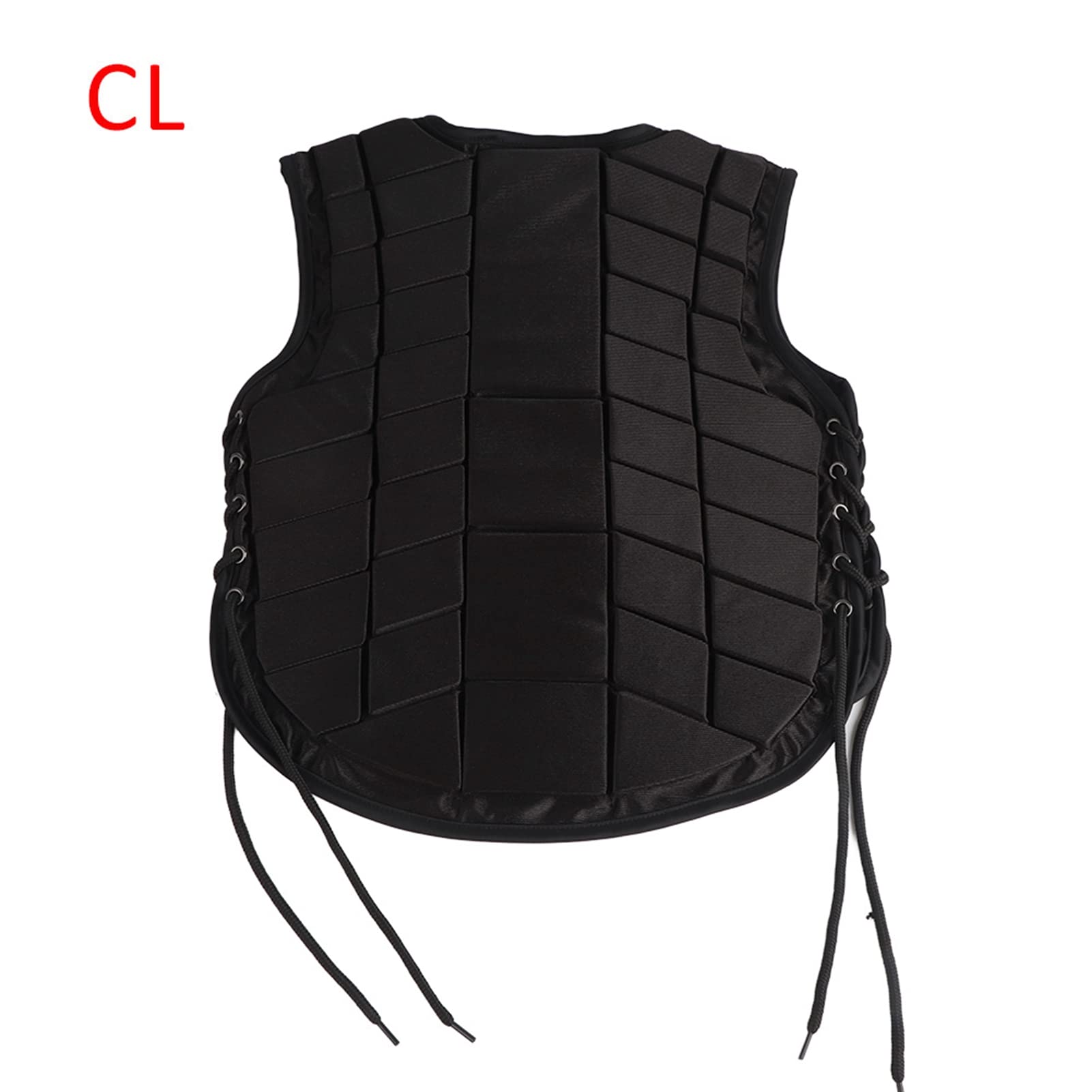 Chaleco de equitación, chaleco de seguridad, protector para niños, niñas, niños, duradero y cómodo, acrílico, negro, peso 286-432 g