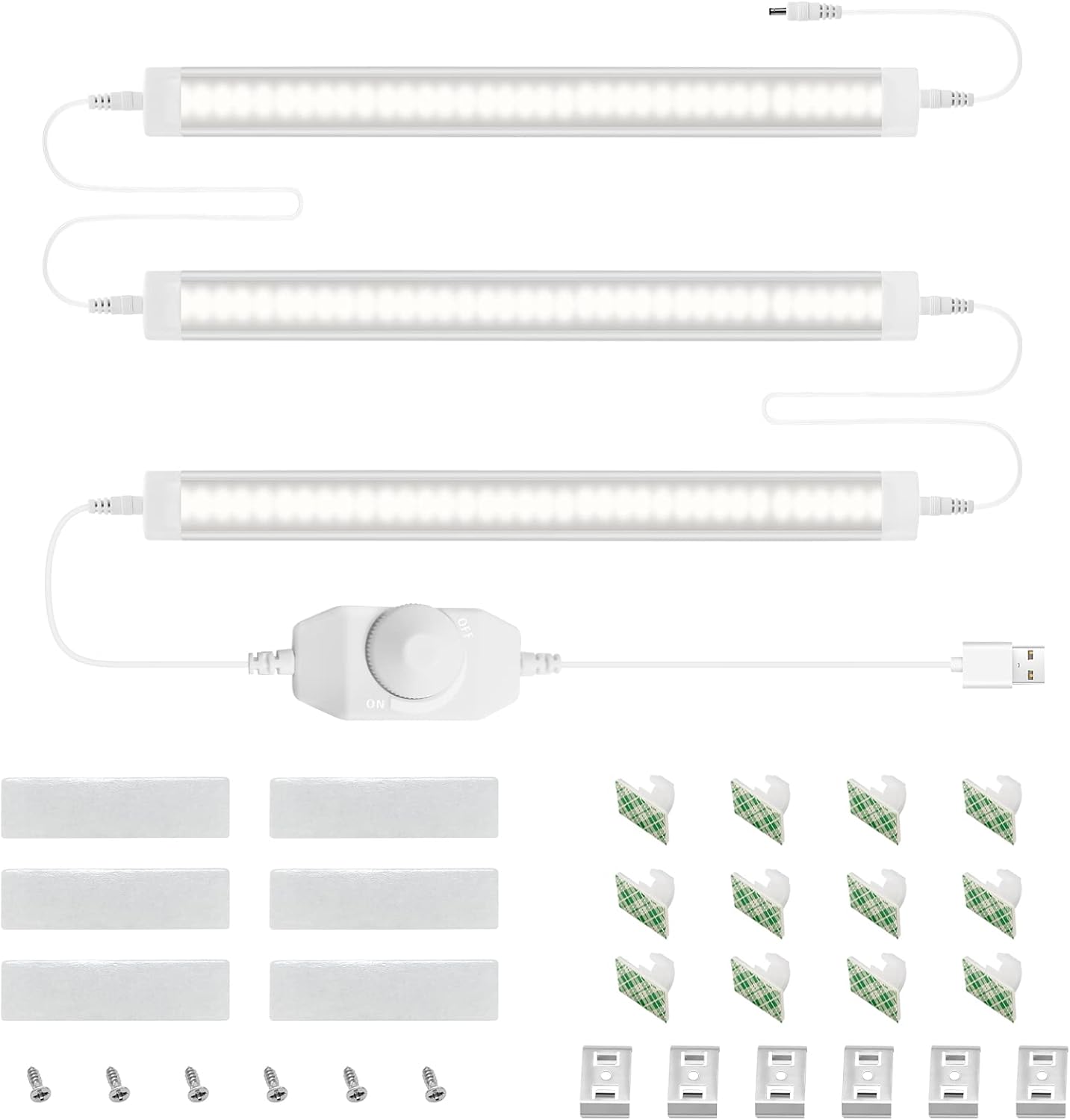LABOREDUCER LED Under Lights Dimmable, Plug in Counter Lights