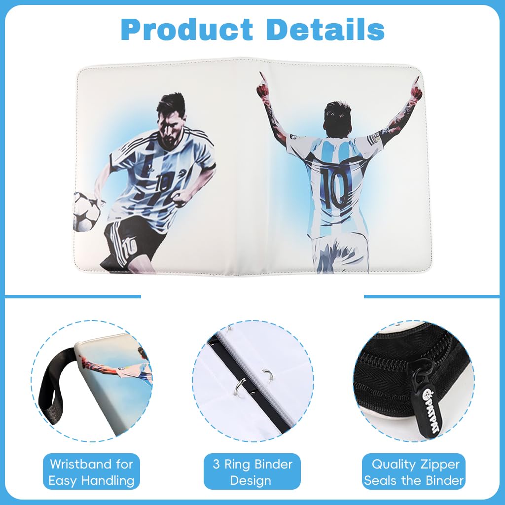 PATPAT Football Cards Binder, Ages 3, 720-Pocket PU Waterproof Cover 1