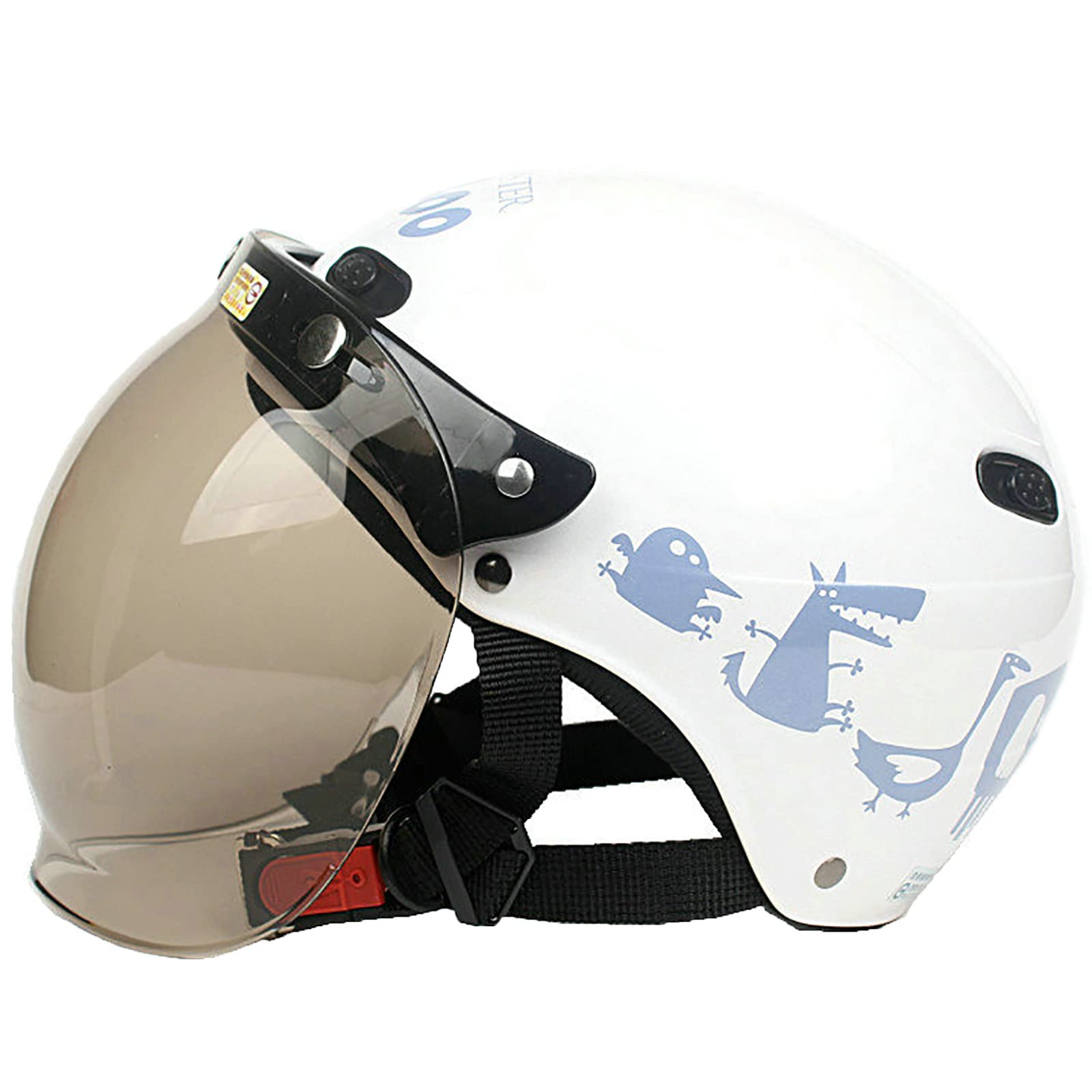 JATIBOSH Segura Y Práctica Motocicleta Casco Half-Helmet, Cuatro Estaciones Motocicleta Casco, Resistencia Al Calor Jet Ciclomotor Abierto Cascos, Jóvenes Hombres Mujeres Certificación ECE