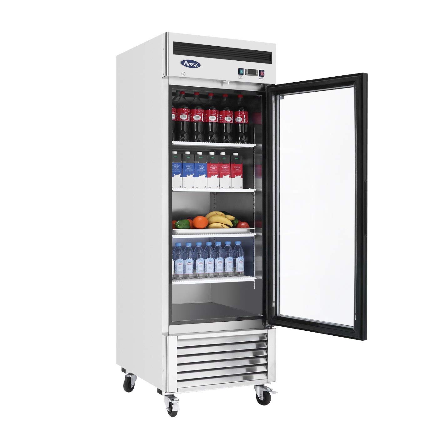 Atosa USA MCF8705GR 27.00'' Silver 1 Section Swing Refrigerated Glass Door Merchandiser