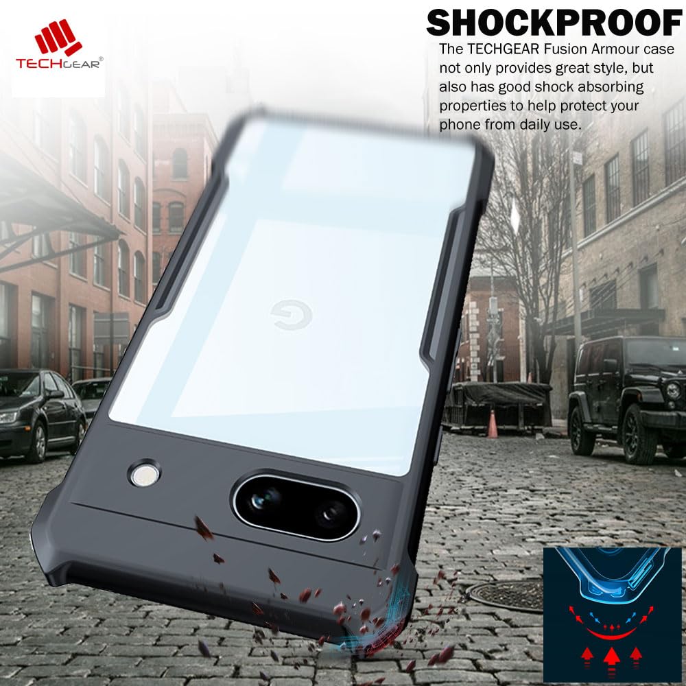 TECHGEAR Coque Pour Pixel 7a [CarbonFlex] Premium Flexible