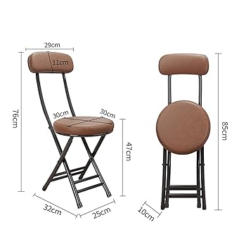 Amazon｜ブラウン 折りたたみチェア ダイニング&会議用