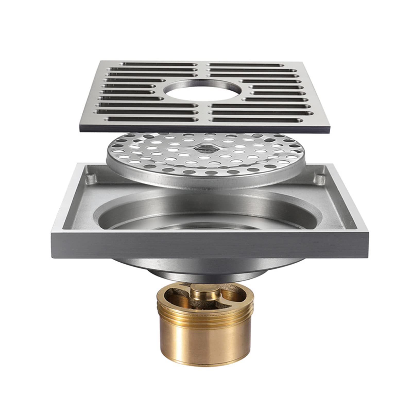 Drain de sol de douche 10 * 10 anti-odeur avec connexion pratique pour machine à laver