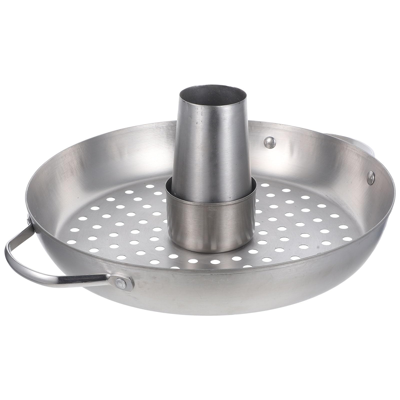 CALLARON Supporto Trasportare Pollo Inossidabile per Arrosto in Argento Posizionamento Stabile Facile per Barbecue e Picnic