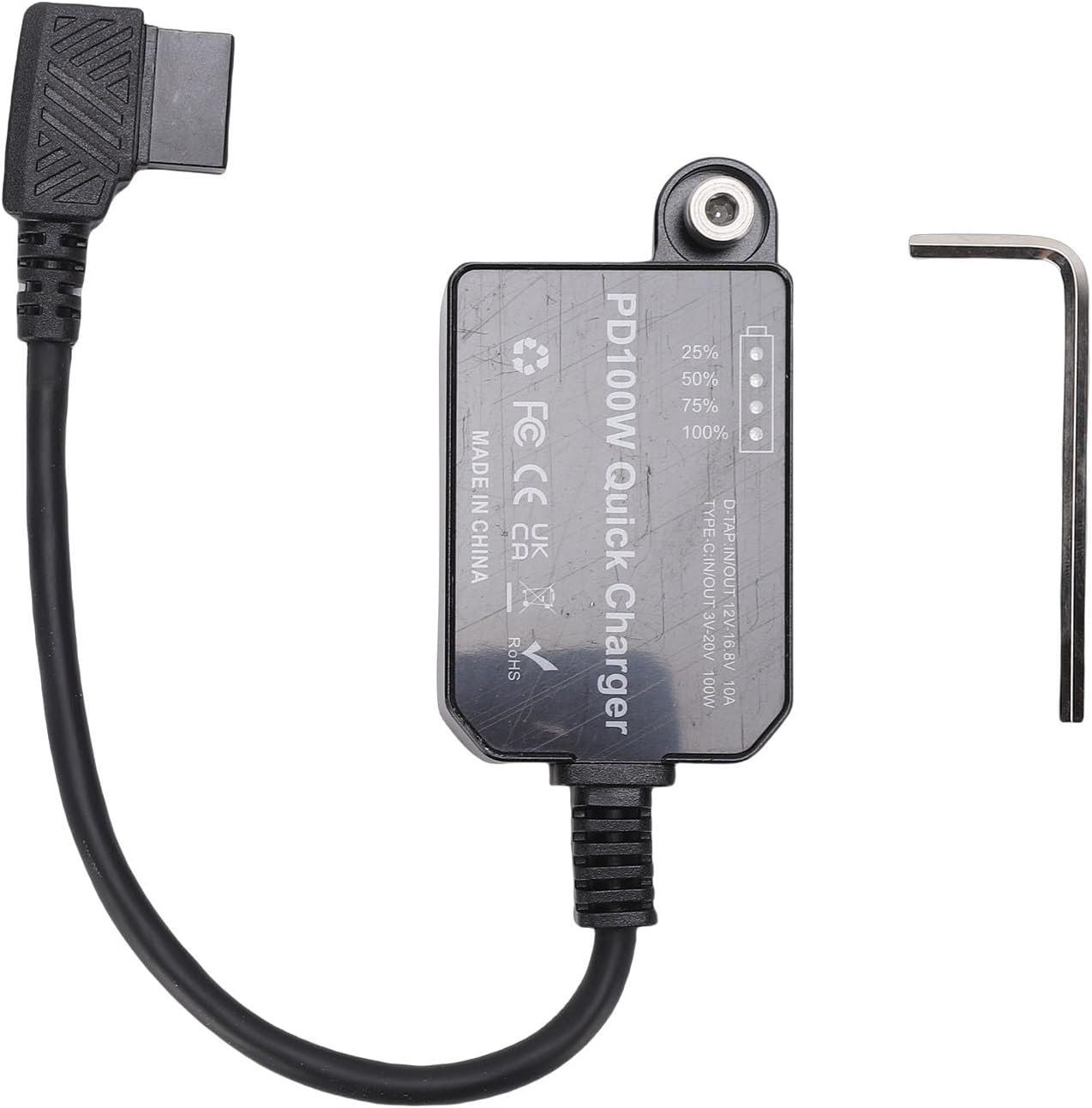 VBESTLIFE D Tap to Type C Power Adapter, PD 100W Fast Charging Power Adapter for V Mount Battery, for Camera Laptop Phone