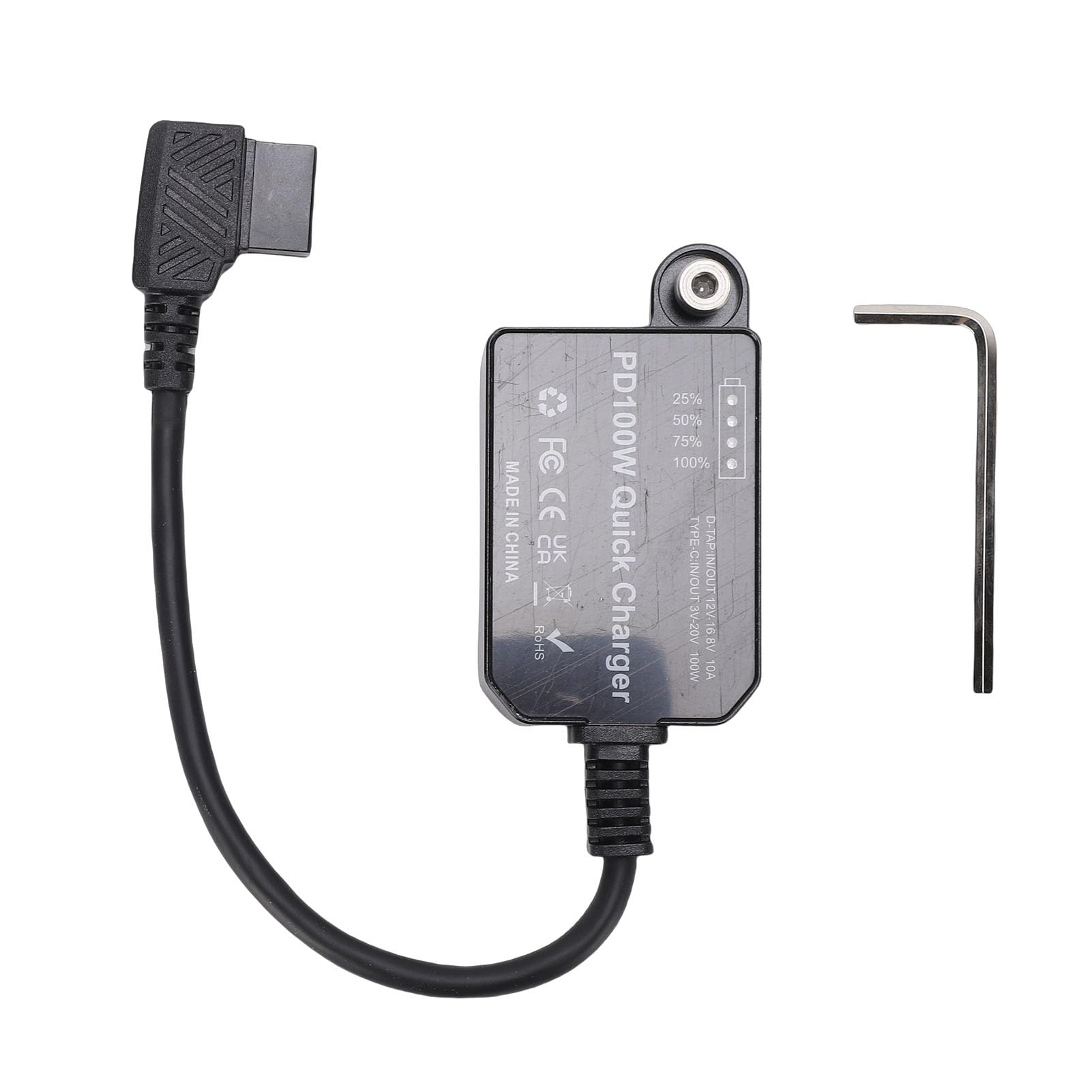 Adaptador de Alta Potencia con Cargador Rápido D Tap to Type C, Ideal para Usuarios de Cámaras y Baterías con Montura V