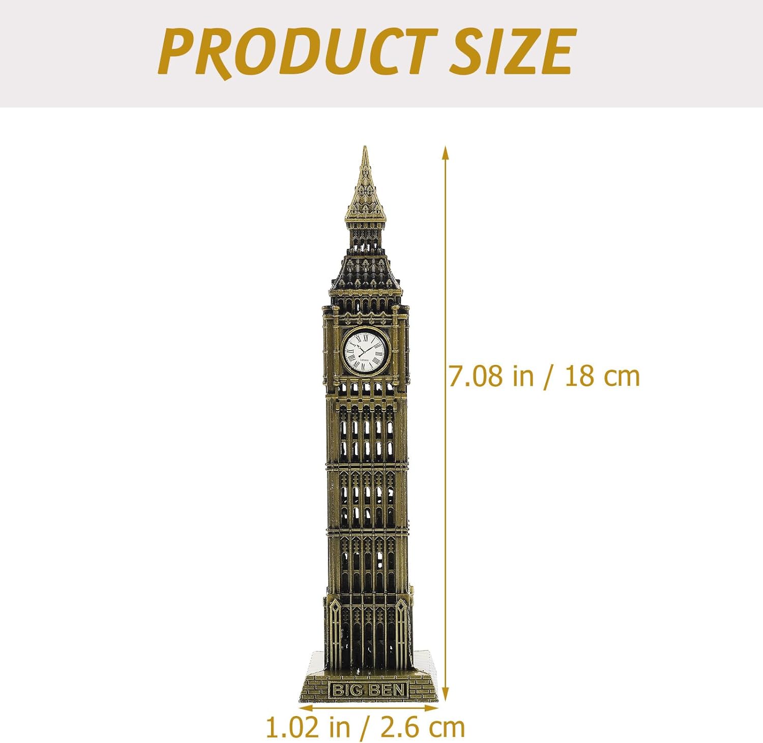 Big Ben Statue Architecture Model England Big Ben Clock Tower Statue Collectible Figurine Tourism Souvenir Desktop Decoration - Image 7
