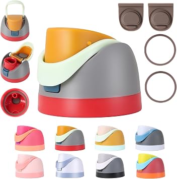Replacement Lid for Owala Freesip - Fits 16oz, 24oz, 32oz Bottles,Leakproof Cap for Owala Water Bottles, BPA-Free with Two Replacement Gasket Stoppers and O Seal Rings