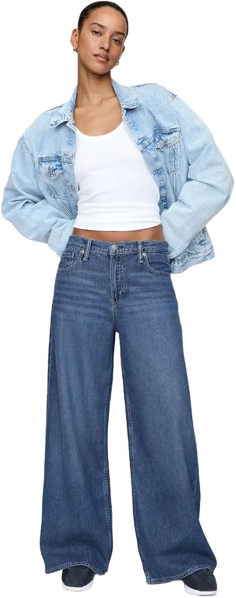 GAP Denim holgado de talle medio para mujer