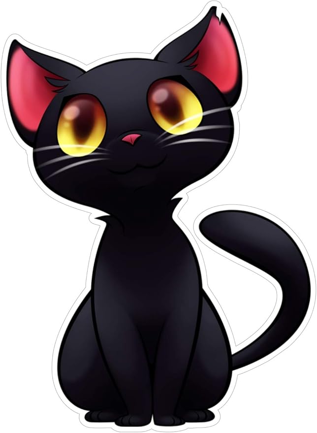 A&B Traders Black Cat Vinyl Sticker car Decal for car Window Stickers