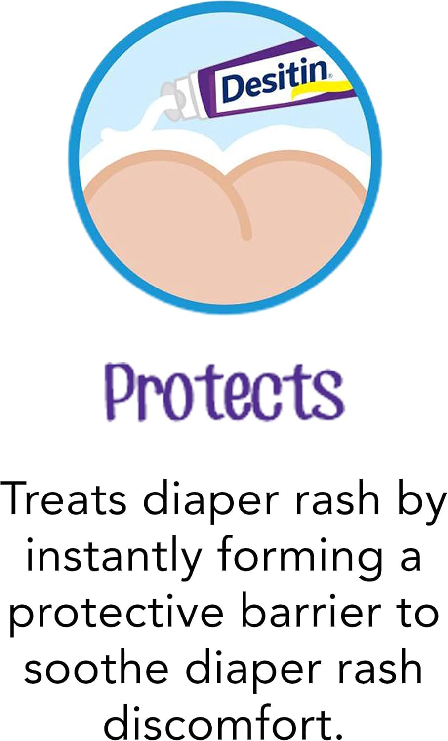 Desitin Maximum Strength Baby Diaper Rash Cream with 40% Zinc Oxide for Treatment, Relief & Prevention, Hypoallergenic, Phthalate- & Paraben-Free Paste, 4 oz - Pack of 2