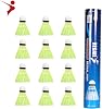 REGAIL 12Pcs Imitation Nylon Feather Badminton Plastic Birdies Ball Set Shuttlecock for Indoors Outdoors Sports Activities/Training