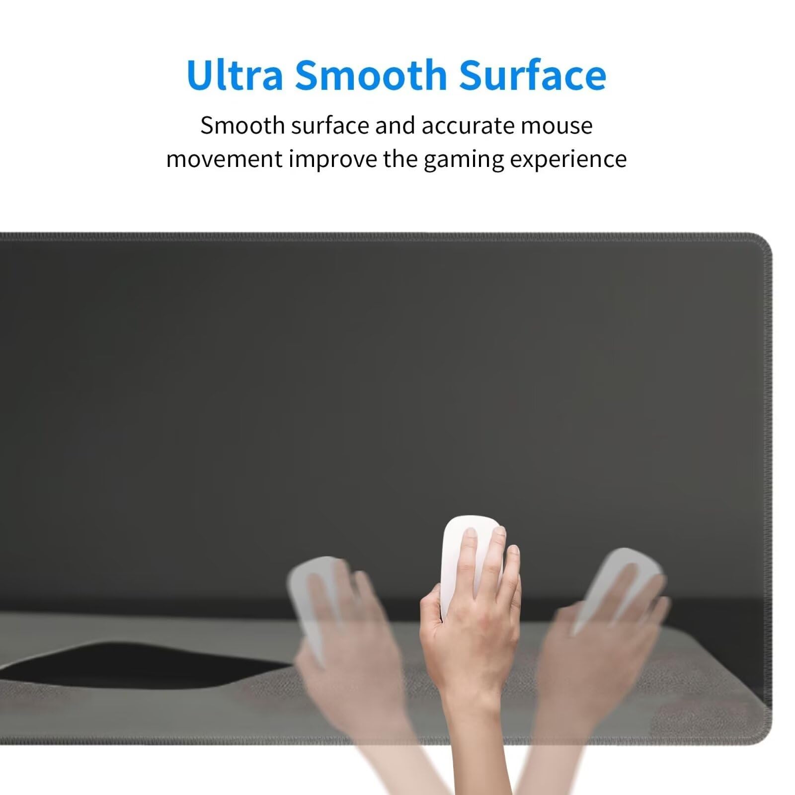 Tappetino Mouse, Tappetino Mouse Gaming Grande XXL 1500x800x3mm Tappetino Scrivania Mouse Pad, Base in Gomma Antiscivolo, Bordi Cuciti,Lavabile, Mousepad per Ufficio e Gaming (Mouse nero) R-267